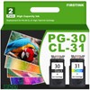 FIRSTINK 2 Pack PG-30 CL-31 Ink Cartridges PG-30 Black and