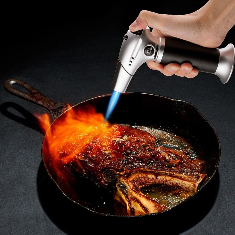 mollie Mini Butane Torch Lighter with Adjustable Flame, Small Refillable