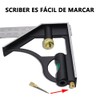 Regla De Ángulo,Escuadra De Combinacion,Acero Inoxidable,12 Pulgadas y 30cm,Ajustable Escuadra