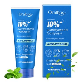 Hydroxylapatit Zahnpasta,Zahnpasta Hydroxylapatit,Fluoridfreie Hydroxyapatite Toothpaste,Stellt Den Zahnschmelz Wieder Her Und Stärkt Ihn,Linderung von Zahnempfindlichkeit,Frischer Atem