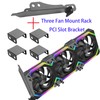 YAODHAOD Three Fan Mount Rack PCI Slot Bracket,9cm/12cm Fan Computer