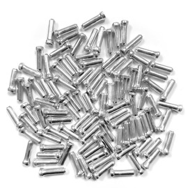 WELANE Cable End Crimps, 100 PCS Bike Brake Cable Caps for Road Bike and Mountain Bicycle (Silver)
