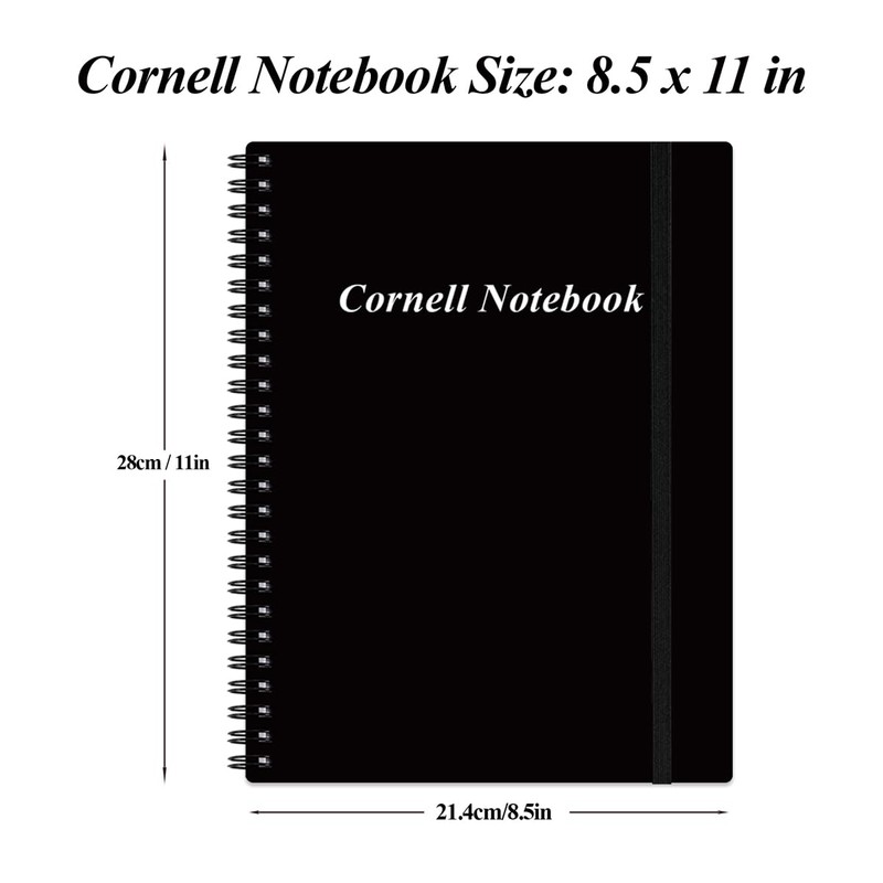 Yaridar A4 Cornell Notes Notebook - Spiral Cornell Notebooks for