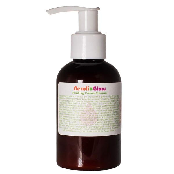 Living Libations - Organic Neroli Glow Polishing Crème Cleanser | Natural, Wildcrafted, Vegan Clean Beauty (4 fl oz | 120 mL)
