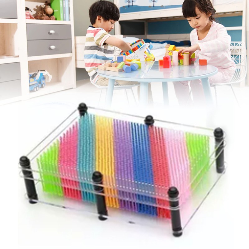3D Pin Art Board Toy Colorful Improve Imagination Incredibly Patterns