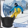 QEXUJOW Motorcycle Balaclavas, 1 Black Snowboard Half Face Mask, Ski