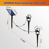 APONUO Solar Spot Lights Outdoor 2-in-1 Solar Landscape Lighting Dusk