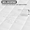 Quilted Waterproof Mattress Protector, JOMWEN Extra Deep Mattress Topper, Fitted