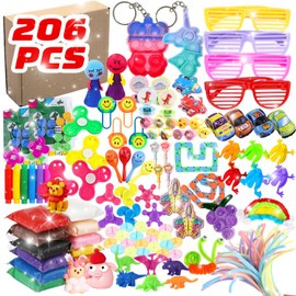 Party Bag Fillers for Kids Unisex 206 PCS,Party Favors for Kids,Girls Boys Assortment Toys Pack,Small Toys Classroom Rewards,Party Bags Toys for Kids,Goody Bag Fillers,Party Favours Party Bag Toys