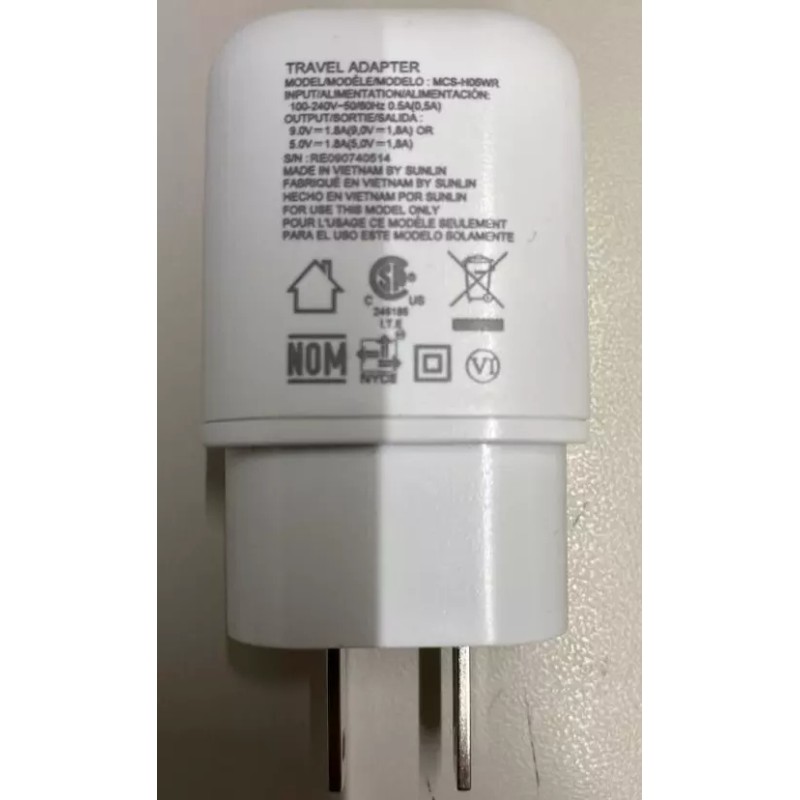 LG Travel Adapter Fast Charge MCS-H06WR - White