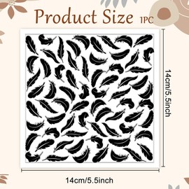 CHGCRAFT Feathers Scales Polymer Clay Texture Sheets Silicone Texture Stamp Clay Texture Mat Modeling Pattern Pad Texture Sheets for Jewelry and Clay Earrings Tools, 5.5x5.5 inch