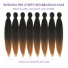 ROSDINA Pre-stretched Braiding Hair - 26 Inch 8 Packs Ombre
