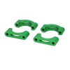 Set: CNC clamps for fenders, green anodized, for drum brake