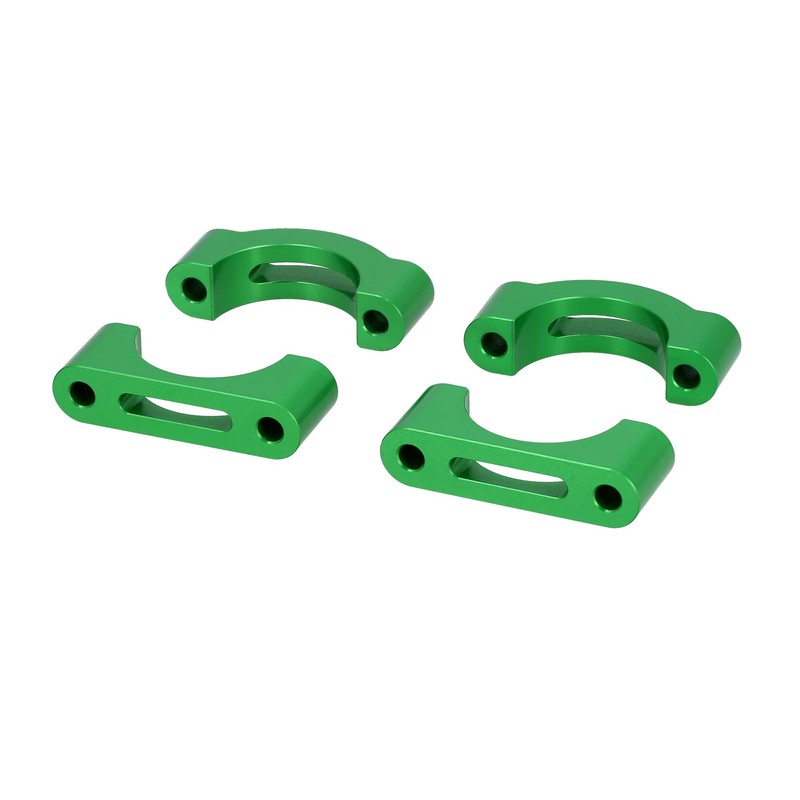 Set: CNC clamps for fenders, green anodized, for drum brake