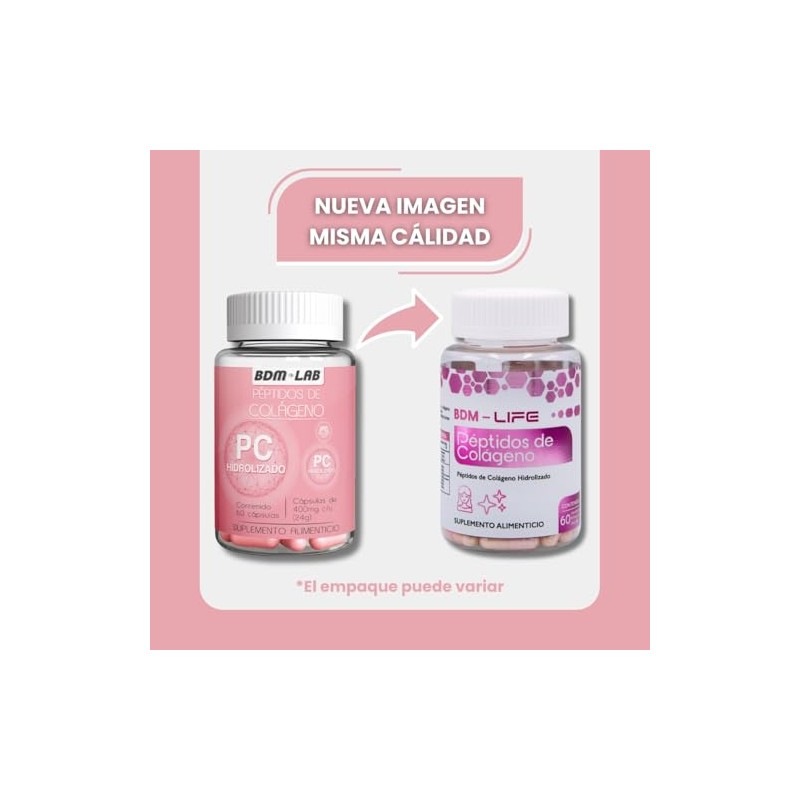 BDM LAB Péptido de Colágeno Omega 3-6-9 2x1 60 cápsulas