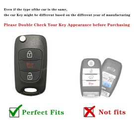 Muzizyq for Kia/Hyundai Key Fob Cover with Keychain Lanyard, Key Case Protection Fit for 2010-2013 Kia Soul 2012-2014 Kia Rio Sportage Smart Key Protector Holder, Green