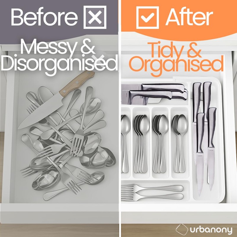 Urbanony Besteck-Organizer (weiß)