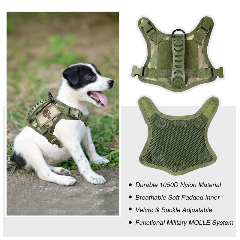 SALFSE Tactical Dog Training Harness Outdoor Working Vest Adjustable Military