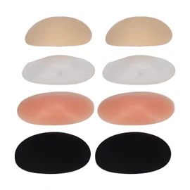 4Pairs Silicone Shoulder Pads Soft Breathable Invisible Removable Prevent Slip Self Adhesive Shoulder Pads for Women Men