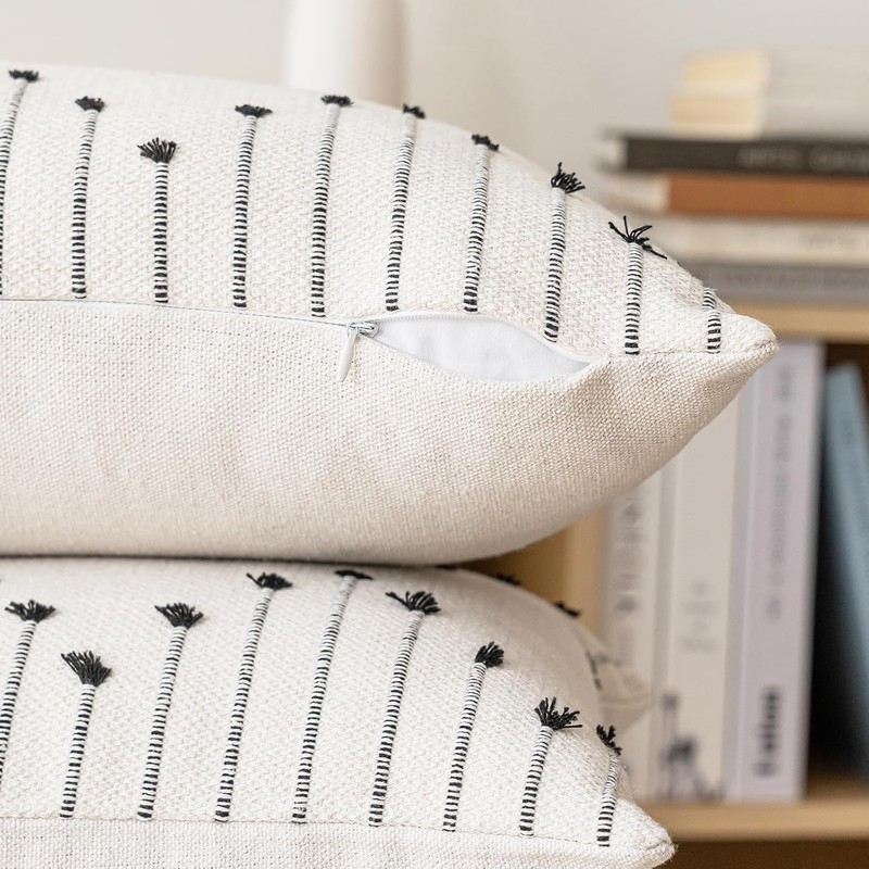 Cushion Covers, Boho Throw Pillow Covers 45x45cm, Pack of 2,