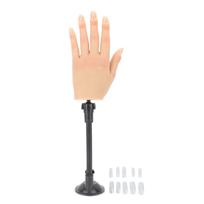 Nail Training Practice Hand Professional Bendable Silicone Female Mannequin Hand