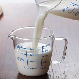 250ml 500ml Heat-resisting Glass Measuring Cup Milk Scale Microwave Measure Jug