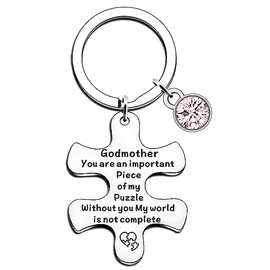 JETTOP Will You Be My Godmother Gifts Keyring and Birthday Christmas