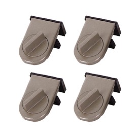 Samcos Window Lock, Set of 4, Door Security Sash Stopper, Auxiliary Lock, Door Lock, Wind Lock, Brown