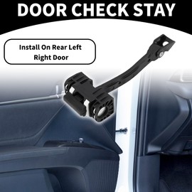 Partuto Door Check Strap Stopper Limiter No.3T0837249C/3T0837249B - for Skoda Superb Mk2 2008-2015 Metal Black 1 Pc