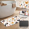 Non Slip Bath Mat, Chickens Roosters Bathroom Decor, Leaves Music