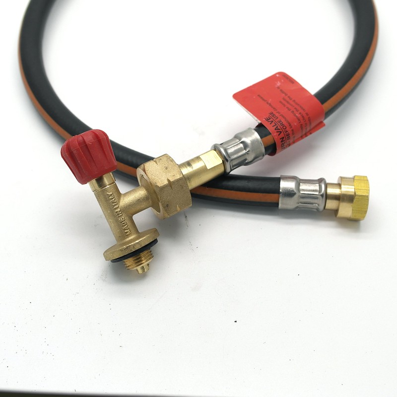 Camping gas Adaptor & 0.75m (30") Caravan Pigtail Hose For