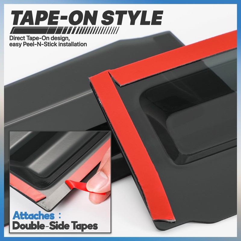 M-AUTO Outside Mount Window Visors Compatible with 92-00 Mitsubishi Montero,