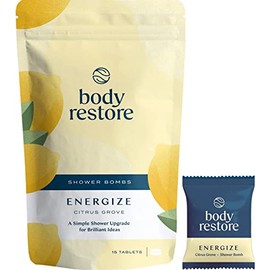 Body Restore Shower Steamers Aromatherapy 15 Packs - Gifts for Mom, Gifts for Women and Men, Shower Bath Bombs, Citrus Grove Essential Oil, Stress Relief and Relaxation