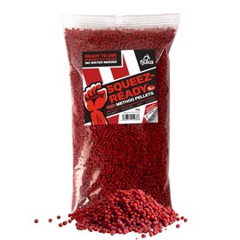 Fjuka Red Squeez-Ready Method Pellet 500g | Ready-prepped 2mms | Carp, F1s, tench, bream