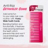 Punky Wide Tooth Comb for Women - Pink, Detangler Comb,