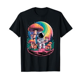 Trippy Astronaut, EDM outfit, Mushroom Art, Psychedelic Rave T-Shirt