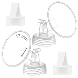 Maymom Válvula de brida y pico de pato de 17 mm compatible con el extractor de leche Spectra S1 Spectra S2, no es original Spectra S2, no las piezas originales de la bomba Spectra Reemplaza la válvula y la brida Spectra Duckbill