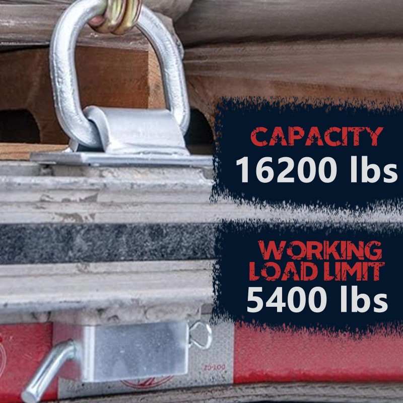Heavy Duty Trailer Stake Pocket D Ring with Added Security
