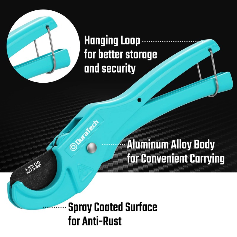 DURATECH PEX Pipe Cutter, Tubing Cutter for 1/8"-1" PEX and