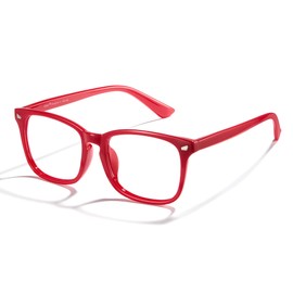 Cyxus 8082 Wellington Glasses, Date Glasses, Blue Light Reduction, UV Protection, Stylish, red