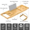 Foldable Bathtub Caddy Tray for Tub,Bamboo Expandable Bath Table Trays,Premium