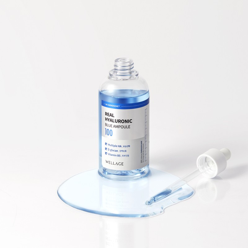 Wellage Real Hyaluronic Blue 100 Ampoule Set 100ml + 75ml,