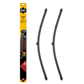 SWF Connect Wipers - K51 - Kit Made in Germany Flat Bar Wipers for Optimal Wiping Performance 730 mm/730 mm - Front - Set of 2