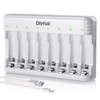 DLYPOW 8 Bay Battery Charger AA AAA, USB-C Fast Charging