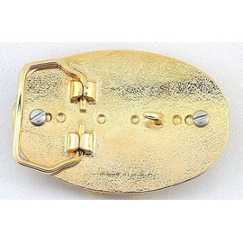 Gold Color Oval Western 1921 Morgan Silver Dollar Belt Buckle EBS8333