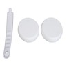 Folding Curved Handle Bath Brush with 2 Heads Anti Slip