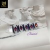  Eye-catching purple handmade nail tips - Short Almond /