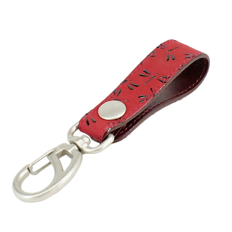 Indenya 4701-03-008 Belt Strap Key Chain B Deer Leather Red