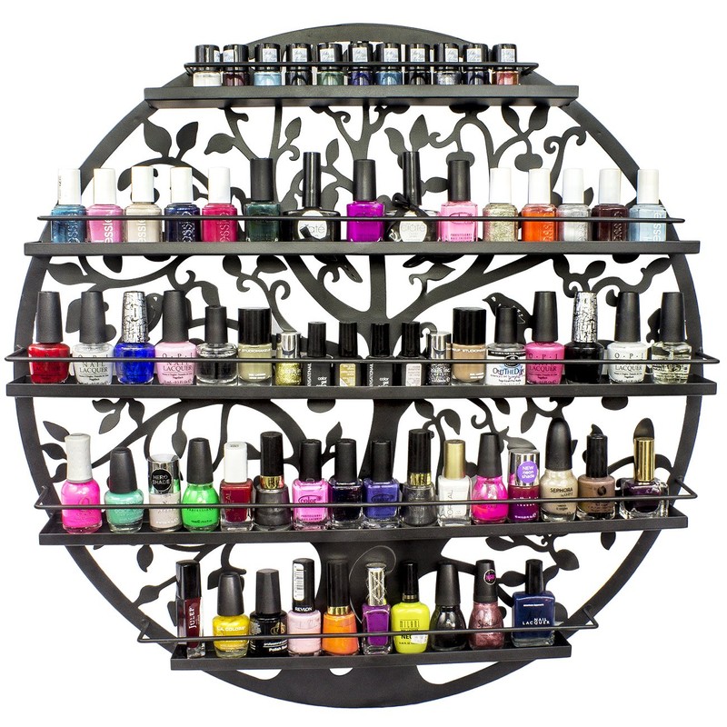 Sorbus Wall Mounted 5 Tier Nail Polish Rack Holder -