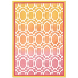 Sizzix A6 Stencil Cosmopolitan, Golden Rings #2 by Stacey Park, Multicolor, One Size